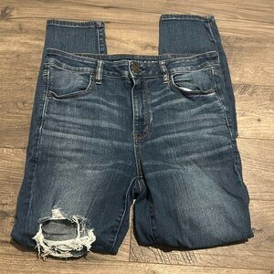 American Eagle hi rise distressed skinny jeans